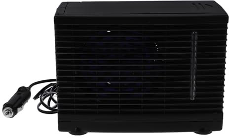 LALAFINA 12v Air Conditioner Portable Cooling Fan with Ice Evaporative Cooler for Car Truck Bus