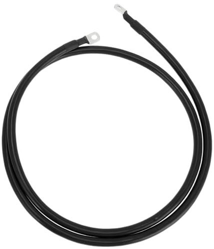 VekAuto 1 Pc Battery Inverter Cable 2 AWG Gauge 5.5FT 5/16 Lug Battery Cable Universal for Car Vehicle Boat RV Solar Tinned Copper Black
