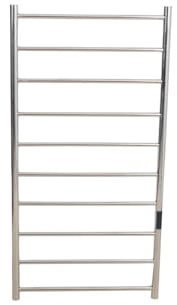 AQUAWORLD Stainless Steel 304 Electric Towel Warmer Heated Towel Rail with Built-in Timer for Bathroom Wall Mounted Bath Towel Heater Hardwired Electric Heated Towel Rack Polished Chrome 1100mmx600mm