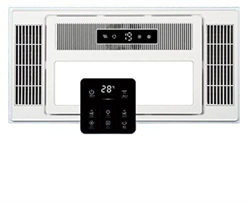 Ventilador de escape de ventilador de ventilación, calentador y combo de luz, calentador de baño techo integrado soplador de aire caliente, ventilador de escape de baño con iluminación LED, ventilador