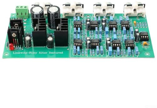 Scheda crossover elettronica a 3 vie, con punti di frequenza regolabili 310Hz/3.1kHz Linkwitz-Riley Filtro a 6 canali Uscita NE5532 Op-amp per sistema audio Attrezzature audio professionali fai da te