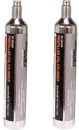 Advanced Reliable Non-Refillable AC-90-2 Pellet Replacement CO2 90 Grams Airgun Cartridge, Pack of 2