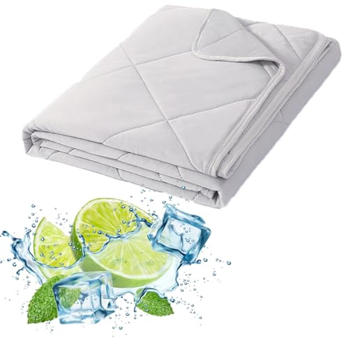 GXHNB Cooling Sleep 3-Lagen Kühldecke, Anti-Schweiß Atmungsaktive Komfort Kühlende Decke, Grau, 180 * 220cm