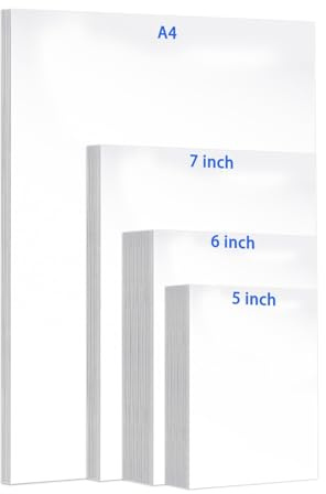 270 Sheets Photo Paper Single Sided, 200 gsm White High Glossy Paper Have 4 Size, Advanced Photographic Photo Printer Paper for Inkjet Printer Printing Picture Cover Brochures（5’’6’’7’’A4）