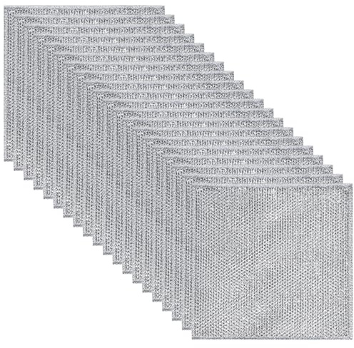 Mtbricey 20 Stück Spültücher aus Draht Wiederverwendbar Multifunktionale Kratzfreie Draht-Geschirrspüllappen 20x20cm/7.87x7.87zoll Waschbar Edelstahl Spültücher küchenlappen für Töpfe Pfannen Herd