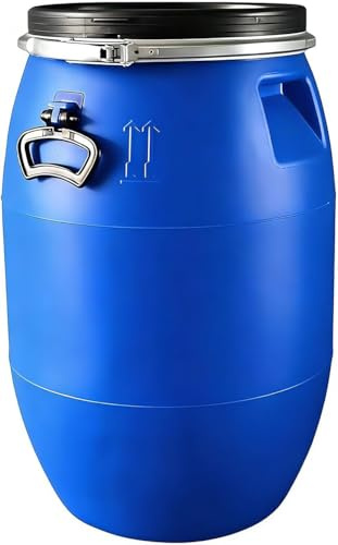 30l Food Grade Plastic Bucket with Lid - Durable Emergency Water Storage Tank, Heavy-Duty Rain Barrel with Handle for Efficient Liquid Storage Solutions