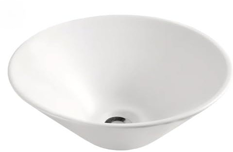 Alpenberger Waschbecken Schale | Kleines Aufsatzwaschbecken | Design Waschbecken Rund | Für Bad & Gäste WC mit Nano Beschichtung | Handwaschbecken Waschschlüssel 43 cm Ø