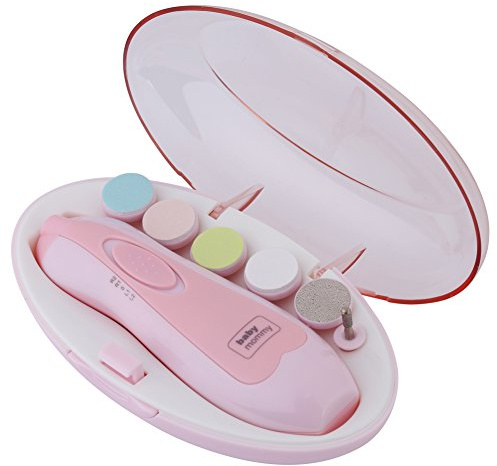 Baby Nagelknipser Elektrisch Nagelpflege Set Fingernägel für Neugeborene Kleinkind Sicherheit(Rosa)