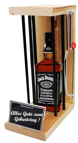Whiskey J.Daniel Geschenk Geburtstag Geschenke - Eiserne Reserve Black Edition - Geschenkidee Text s/w Alles Gute zum Geburtstag Bourbon Whisky (1 x 0.70 l)