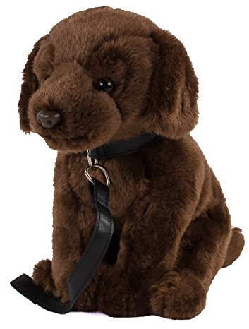 Kuscheltier Labrador mit Leine 30cm mit Schwanz Plüschhund Stoffhund
