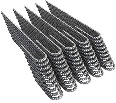 Vodaland Rebar Stakes J Hook Extra Heavy Duty 1/4 inch Coated Steel Ground Anchors with Chisel Point End (50)