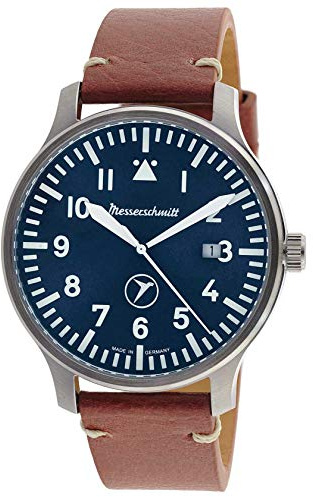 Messerschmitt Herren-Fliegeruhr Braun/Blau ME-6332BLVIN