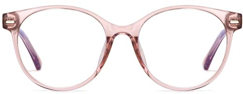 ANRRI Occhiali con blocco della luce blu, occhiali da computer con montatura rotonda con filtro della luce blu per donna uomo