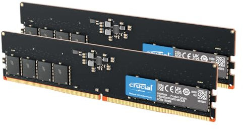 Crucial DDR5 RAM 32GB Kit (2x16GB) 4800MHz, PC Computer Arbeitsspeicher, CL40 - CT2K16G48C40U5
