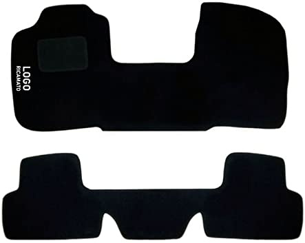 Auto Accessori Lupex | Juego de 2 Alfombrillas de Coche compatibles con Multipla II (2004-2012) | Alfombras de moqueta con Bordado de guía Lateral | Delante y detrás
