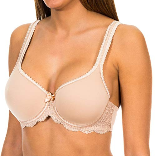 Playtex Soutien-Gorge Spacer Sans Armatures Flower Elegance Maintien et Confort x1 Femme, Chair, 100D
