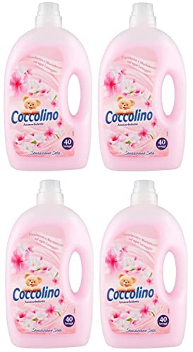 4x Coccolino Ammorbidente Diluito Sensazione Seta Verdünnter Weichspüler 40 Wäschen 3Lt