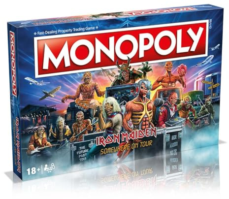 Winning Moves Iron Maiden Monopoly Board Game, Advance to Senjutsu, Nights of Dead, The Book of Souls and trade your way to success, makes great gift for ages 18 plus