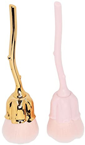 2pcs Nail Powder Cleaning Brush, Nail Dust Remover, Rose Flower Makeup Fluffy Soft Brush, Face Powder Blush Nail Art Brush, Manicure Dust Remover Makeup Brush, Pink