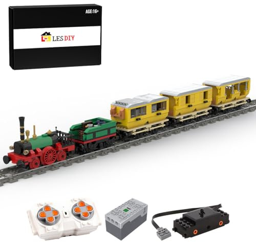 Lumitex Zug Eisenbahn Bausatz, 1050 Teile Klemmbausteine Erster Deutscher Güterzug Bausteine Railway Train
