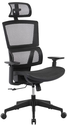 Realspace® Radano Mesh High-Back Executive Office Chair, Black, BIFMA Compliant