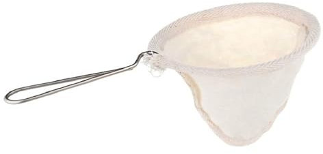 Filtro de café de tela de franela blanca, filtro de café reutilizable de franela con accesorios de café hechos a mano de acero inoxidable, filtros de café reutilizables, accesorios de máquina de café