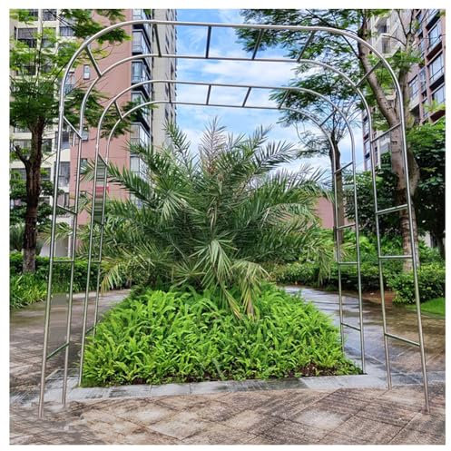 YYLDPFDC Edelstahl Gartenbogen, Rosenbogen Aus Metall, Kletterpflanzen Rosenbogen Rankhilfe, Für Kletterpflanzen, Weinreben, Pergola-Dekoration (Color: 19mm, Size : 120 X 230cm/3.9 X 7.5ft)