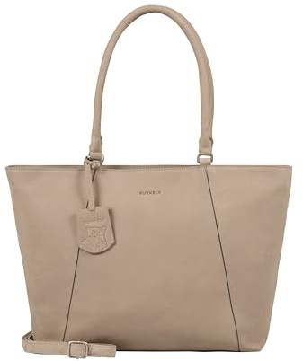 Burkely Special Sara Wide Tote 15.6 – Leder Damen Laptoptasche – Elegante Arbeitstasche mit Schulterriemen