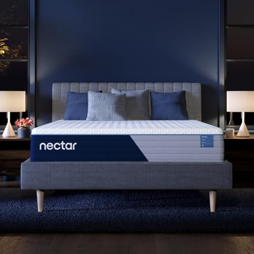 Nectar Classic Hybrid 12” Queen Mattress - Medium Firm - Memory Foam & Innerspring Coils - Cooling Top Layer - Back Pain Relief - Mattress in a Box - 365-Night Trial & Forever Warranty