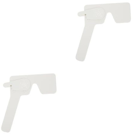 FRCOLOR 2 Stk Sehtest Blinder Augenklappe Optometrie-Tool Lochbrille Sehtest Augenokkluder look blick Augenmedizin sehbehinderung Augenverschluss Sehtest-Tool Plastik Weiß