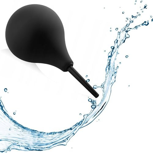 Enemas Bulbo para Hombre y Mujere, Ducha Vaginal de Silicona, Anal Ducha Enema Ducha íntima, 160ML Limpiador Anal, Reusable Cleaning Silicone Slim Nozzle Douche, Limpieza Recta