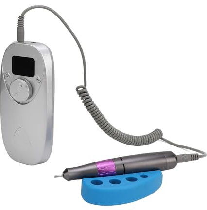 Trapano per Unghie Elettrico Professionale Innovativo Lucidatore per Unghie con Spazzola in Carbone, 30000 Giri/min, Motore Coreless, Cordless con Funzione di Pausa, Design (GREY)