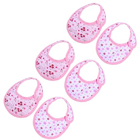 Baby Doll Bibs 6pcs Cloth Adjustable Tape Reusable for 18 Inch Dolls