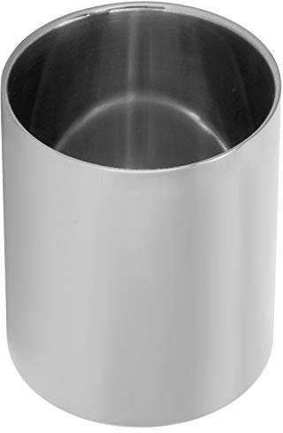 TOPINCN Edelstahl Stifthalter, Schreibtisch Organizer, Bleistiftbecher, Stand up Mehrzweck Make up Pinselhalter, Mehrzweck Schreibtisch Organizer (SILVER)
