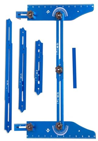 Stair Tread Template Tool, Stair Tread Gauge Measuring Tool, Shelf Layout Tool & Stair Tread Template Tool Jig, Stair Tread Measuring Tool, Length Depth Measuring Gauge