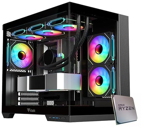 EMCA4 Computer Gaming PC Assemblato i5-14600KF - RTX 5070 12GB - SSD M.2 1TB nvme Gen4 - Ram 32GB DDR5 6000mhz XMP - RGB - Windows 11 - B760 WIFI + Bluetooth - Dissipatore a Liquido 360mm