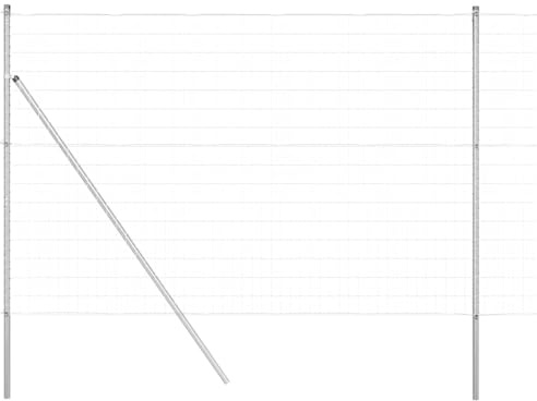 vidaXL Stängsel med stolpe Silver 1,6 x 10 m Stål och PVC, Trädgårds- och terrassstaket, moderna utomhuspaneler, hållbart skydd, stiligt avskildhet, praktisk set