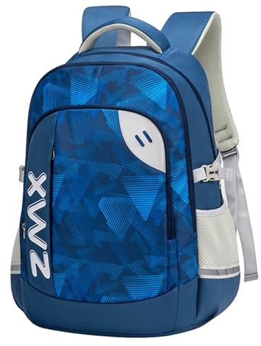 Amythe Sac à Dos Garçon Collège Cartable Adolescent Scolaire 46L, Bleu