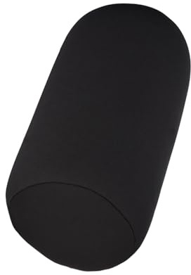 Kukyller Microbead Roll Pillow, Cylinder Neck Roll Pillow Soft Microbead Back Cushion Bolster for Travel Home Sleep Neck Support (Black)