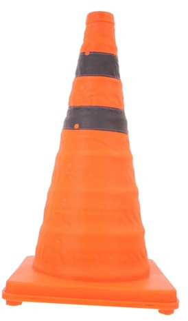 IMIKEYA Cono Segnaletico Pieghevole con Base PP Riflettente e Resistente per Emergenze Stradali e Parcheggio Facile da Trasportare e Usare