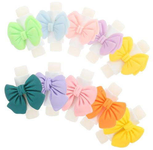 Homoyoyo Data Cable Protective Covers Bowknot Cable Protector 10 Pairs Reusable Cartoon Sleeves Protection and Tangling Prevention in Settings