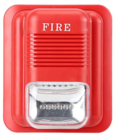 Stylebest DC12V/24V Son et Lumière Alarme de Protection Incendie Avertissement Stroboscopique Sirène Alerte Système de Sécurité avec Alarme Incendie Son et Système D'alerte Incendie
