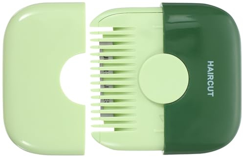 minkissy Tondeuse à Cheveux Manuelle et Tondeuse à Franges Compacte en Plastique et Acier Inoxydable pour Femmes et Jeunes Filles, Coupe Pointes Fourchues et Franges, Portable Usage