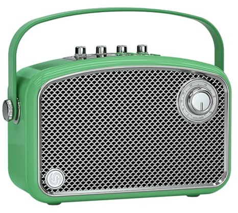 Bluetooth Speaker 120W Peak Powerful Retro Wireless Hi-Fi Loud Speakers with Deep Bass, Dual DSP Chips, Portable Boombox for Home Room Office Decor, Camping, Party, Festival Gifts, Christmas Events