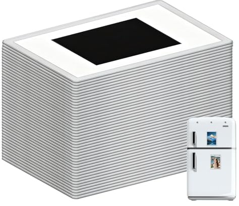 GBKDQQ 50 Stück Mini Magnetisch Bilderrahmen: 5.2 x 7.7cm Acryl bilderrahmen magnetisch, Kreativ Fotomagnete Selbst Gestalten, Vielseitige Magnet Bilderrahmen für Kühlschrankmagnete & DIY Dekoration