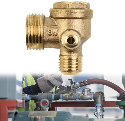 3 Anschlüsse Messing Außengewinde Rückschlagventil Anschluss für Luftkompressor mit 20mm/14mm/10mm Gewindedurchmesser – Druckluftwerkzeug Fitting für Werkstatt