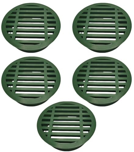FACAIIO Grille de vidange ronde plate en PVC de 7,6 cm et 10,2 cm pour égout, balcon, salle de bain et drainage industriel