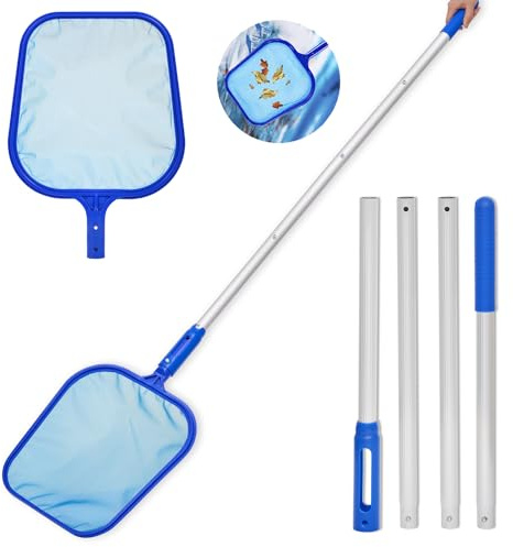 Epesl Pool Kescher Netz - 183cm Schwimmbad Blätter Reinigungsnetz Mesh Net Poolreinigung