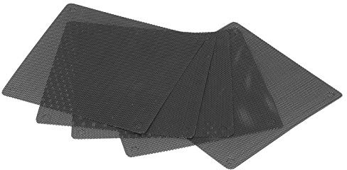 Pretfy Datorfläktkåpa 12cm Flexibelt Dammtätt Filter för PC Laptop Tillbehör Svart PVC 5st