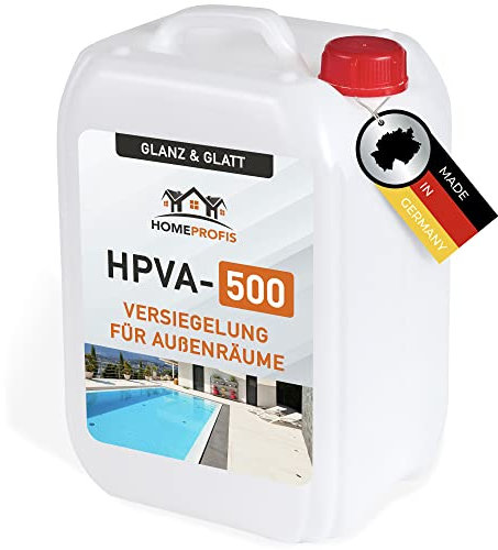 Home Profis® HPVA-500 glasklare Premium Versiegelung (6m²) für Balkon & Terrasse – Transparente 2K Epoxidharz Bodenversiegelung bis zu 3kg Schutzschicht Außen Laminierharz für Bodenbeschichtung